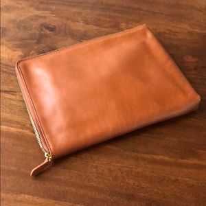 Mark & Graham Commute Clutch in Camel